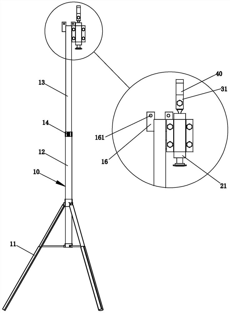 On-site testing device and method for tangential bonding strength of fireproof coating of steel structure