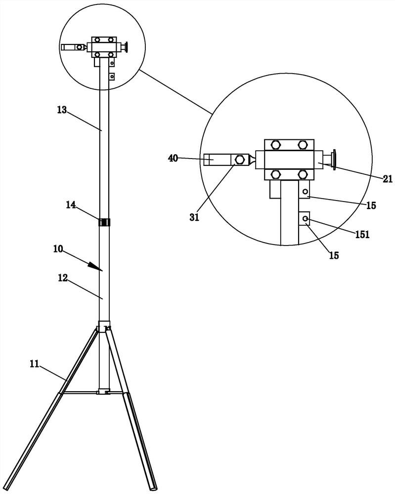 On-site testing device and method for tangential bonding strength of fireproof coating of steel structure