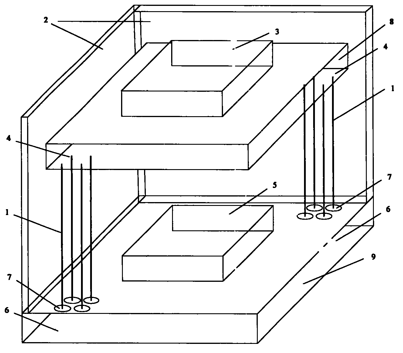 Laminated 3D-MCM (3-dimensional multiple chip module) structure based on peripheral vertical interconnect technology