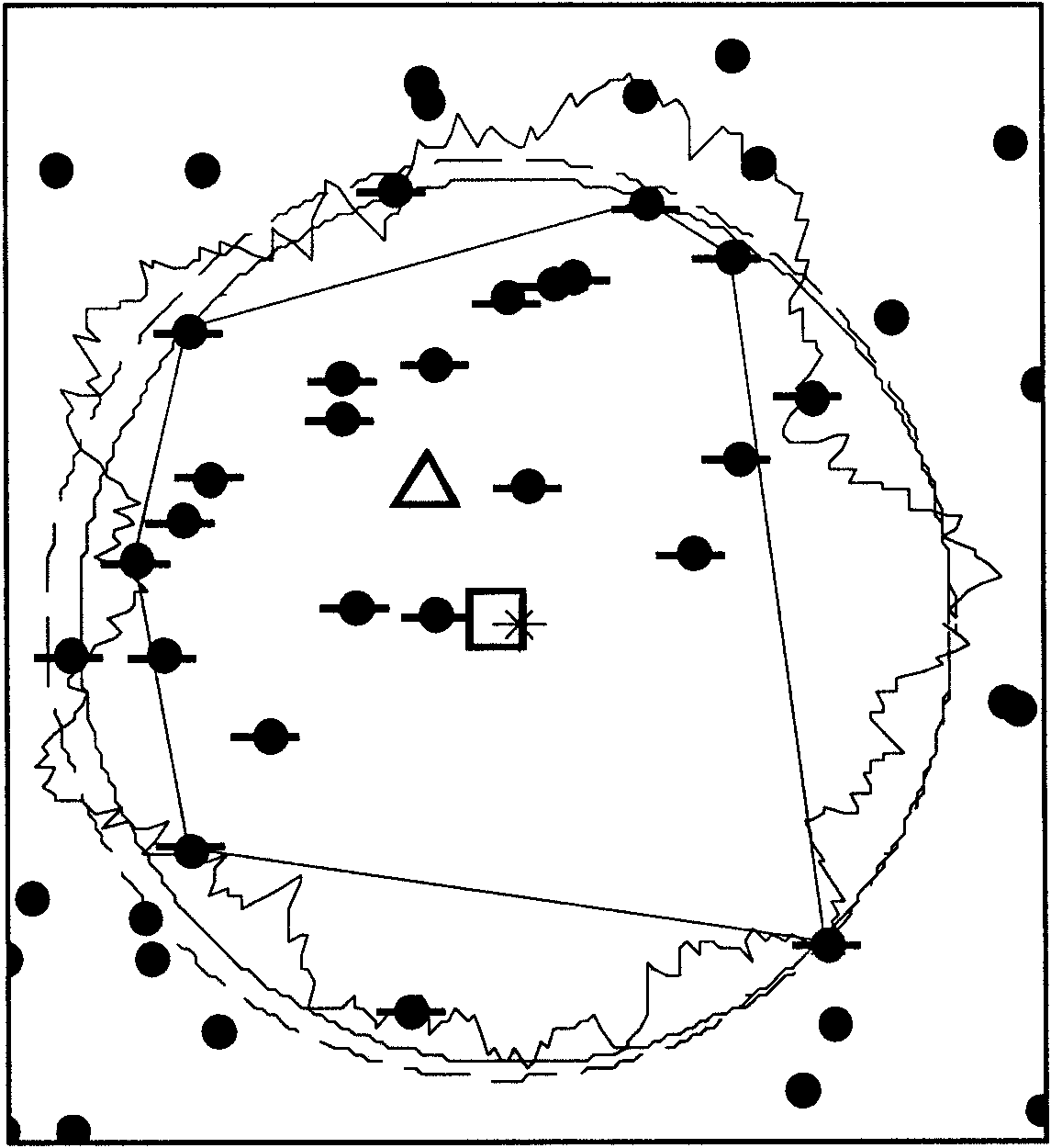 Positioning method and device in sensor network