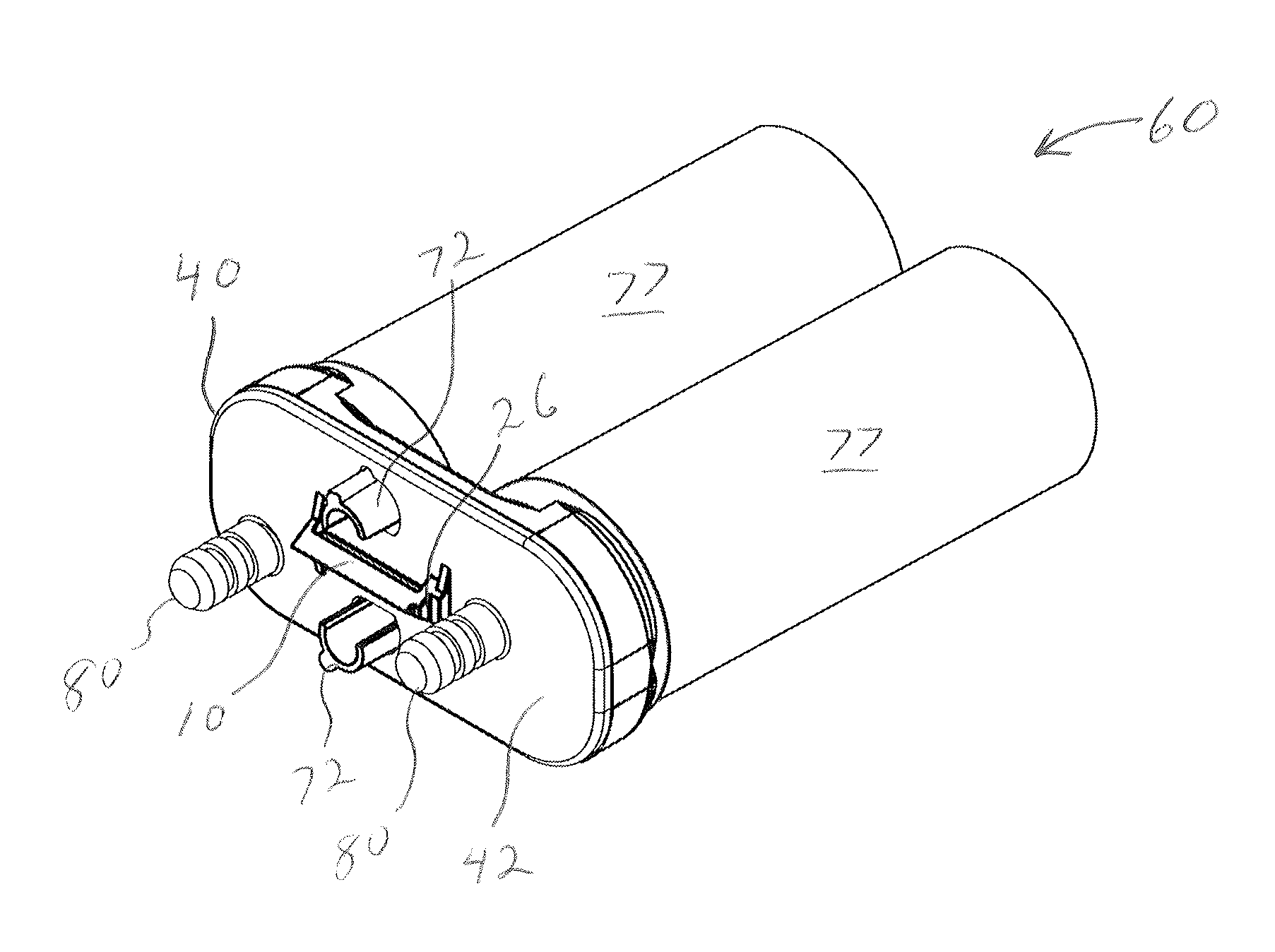 Reinforced receiver for cassette filter locking clip