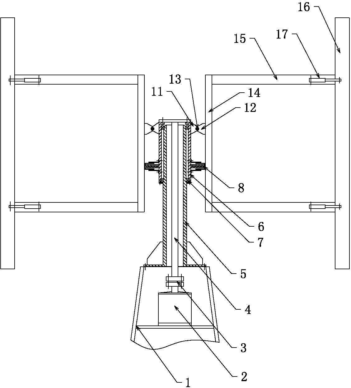 Wing variable pitch type vertical shaft wind generating set