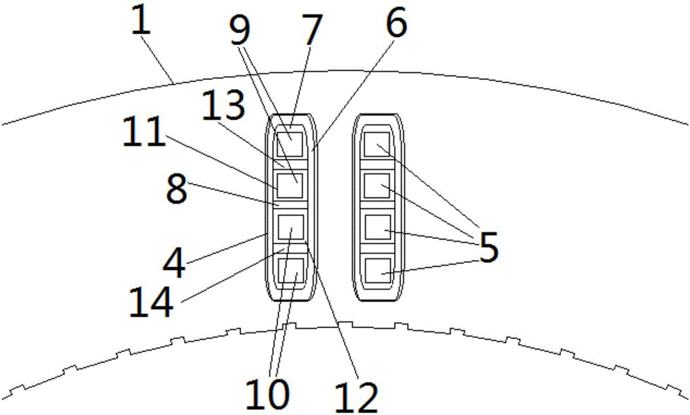 Automobile generator stator structure