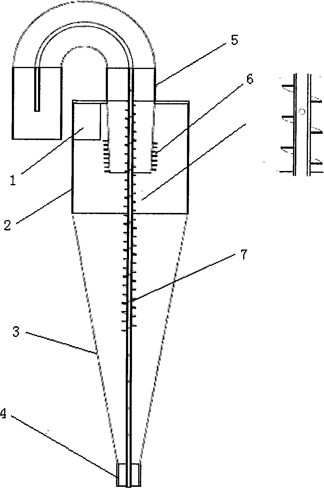 Water cyclone with improved base pipe and overflows structure