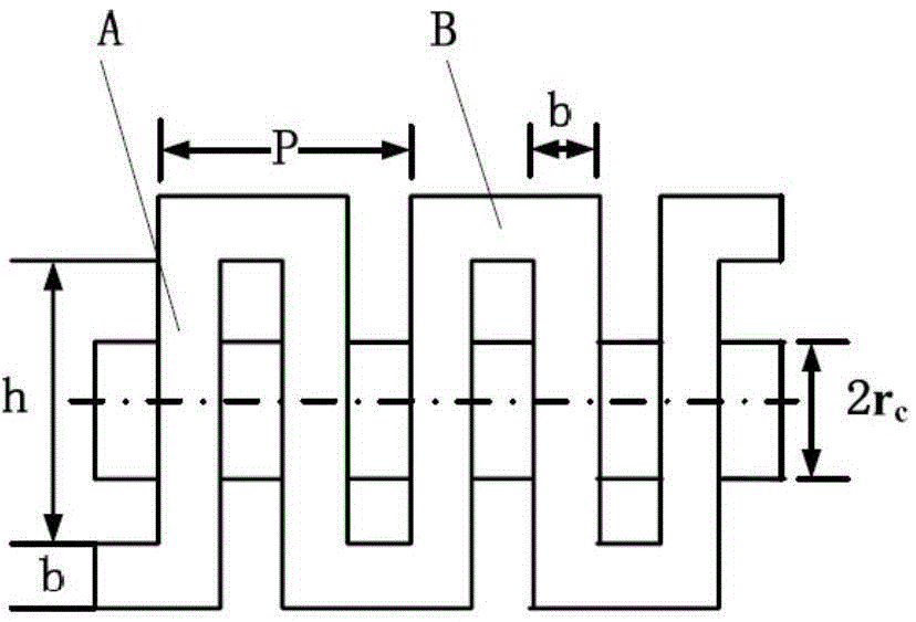 Energy coupler applicable to cosine grating-loaded folded waveguide slow-wave structure