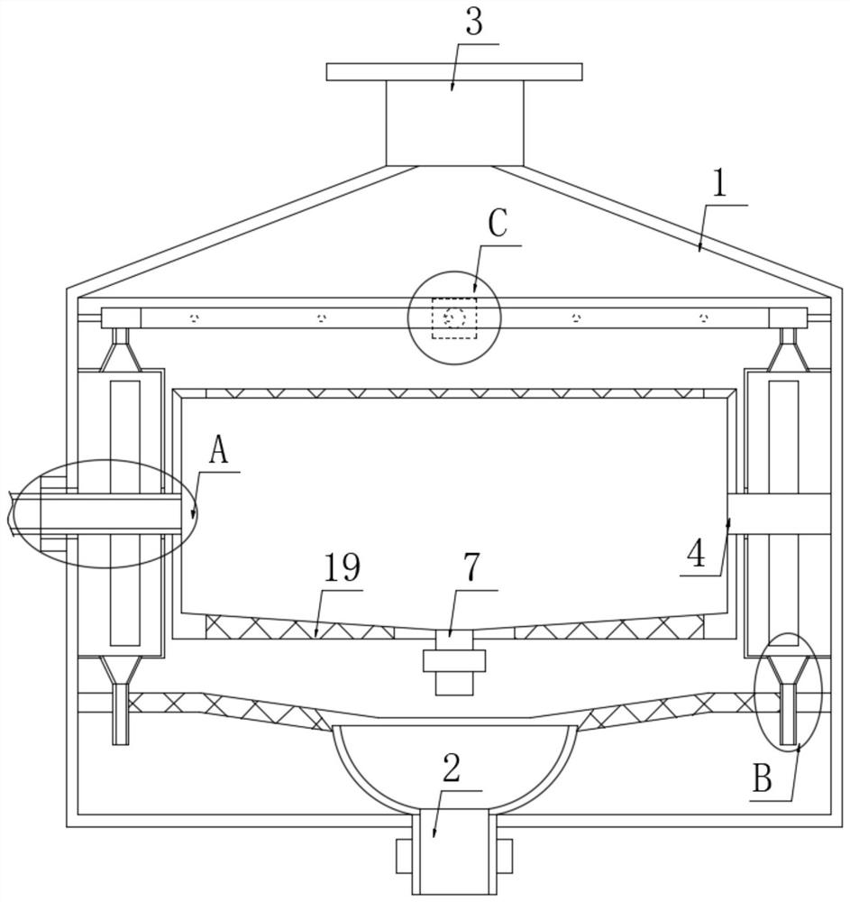 Winnowing device for removing fine particle dust of lime kiln and control method thereof