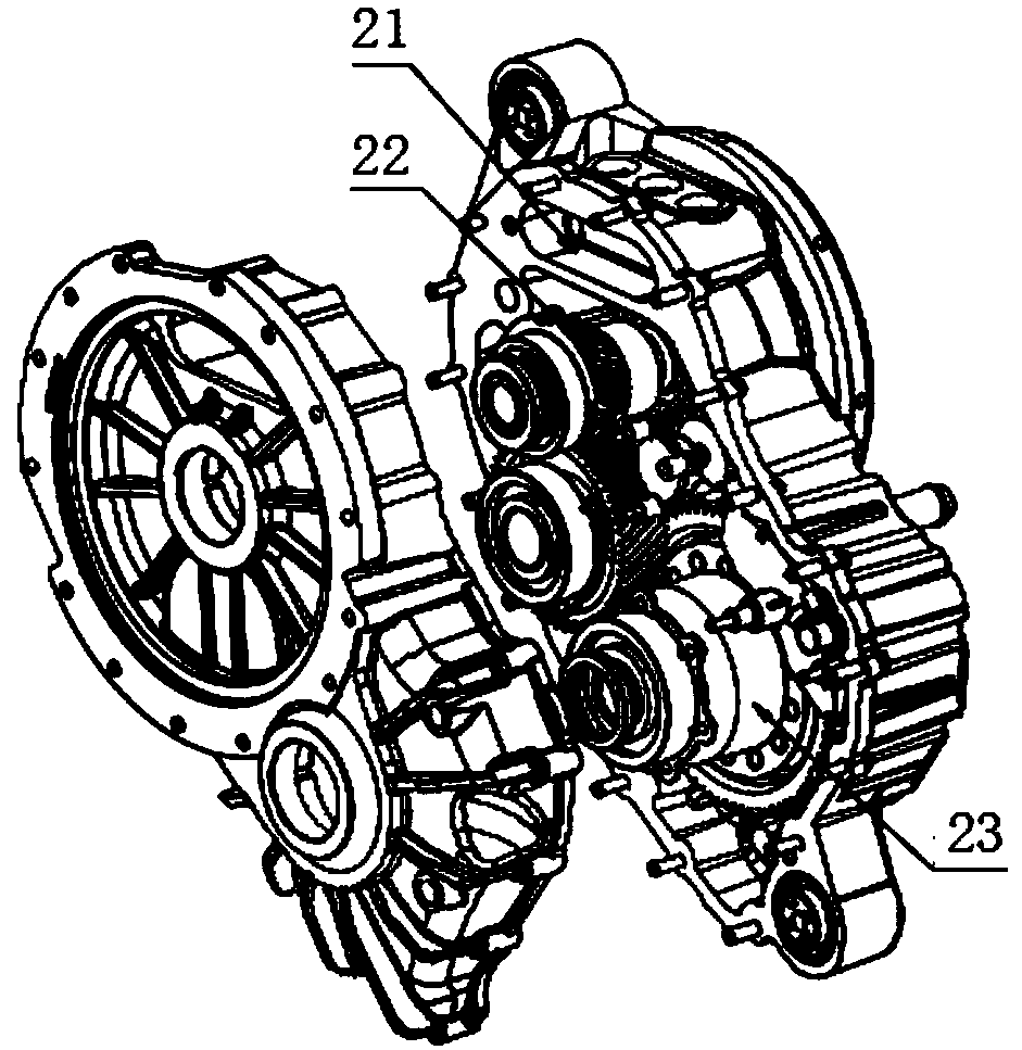 Integrated system special for pure electric passenger vehicle