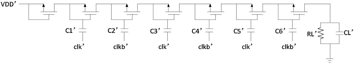 A charging capacitor and pump circuit