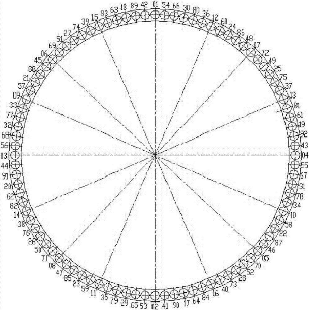 Wind turbine generator variable-pitch bearing bolt tightening method