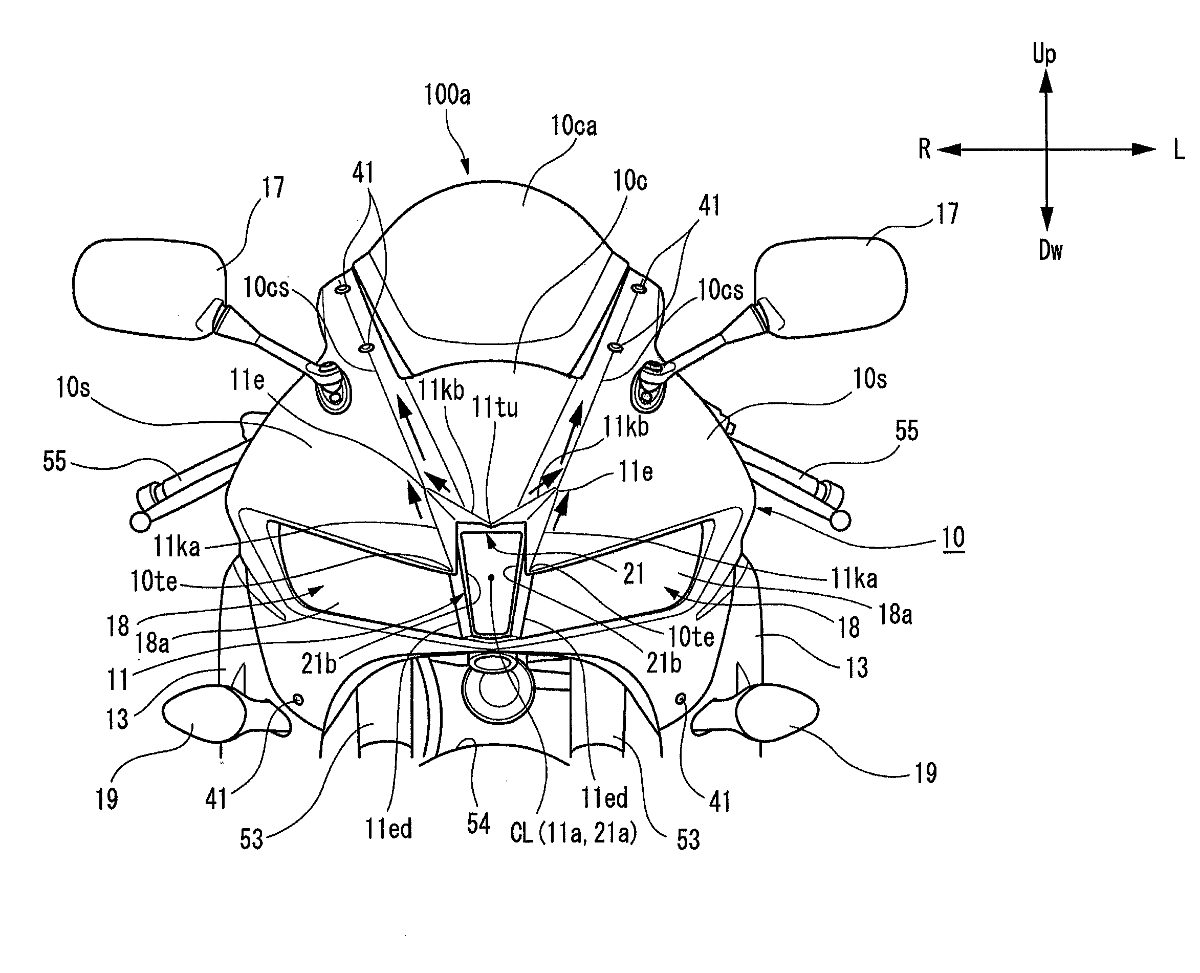 Front cowl structure for saddle riding type vehicle