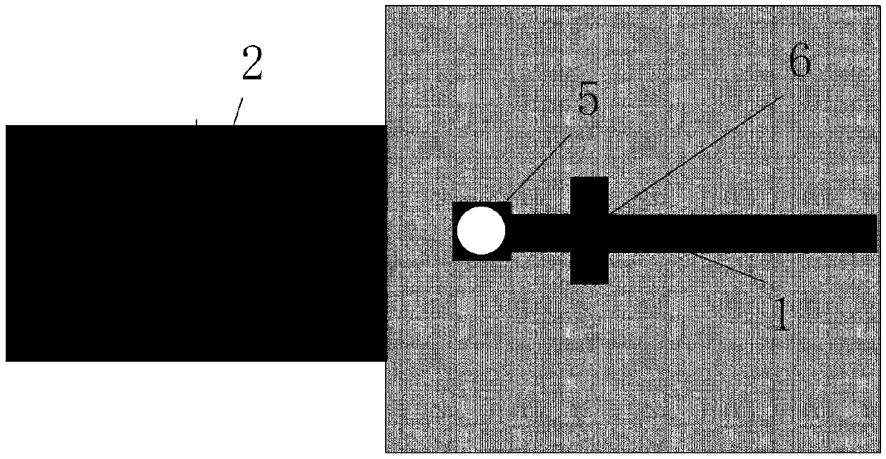 Transition conversion structure of millimeter-wave rectangular coaxial line and microstrip line