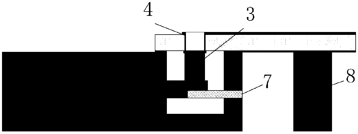 Transition conversion structure of millimeter-wave rectangular coaxial line and microstrip line