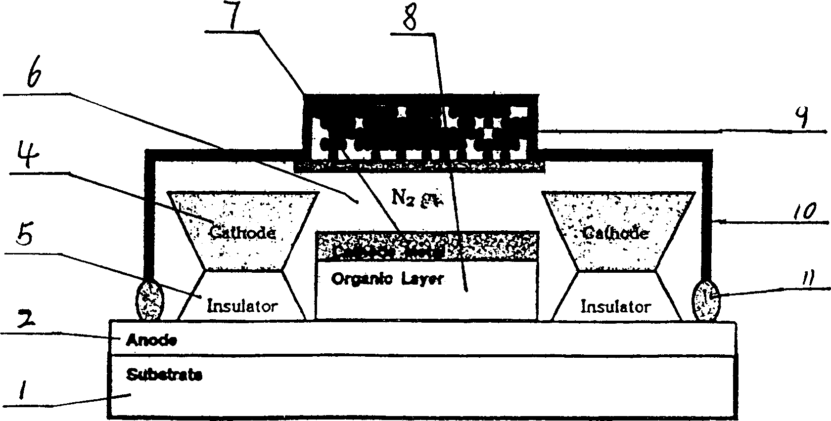 Method for mfg. organic electroluminescent display panel covered with protective film