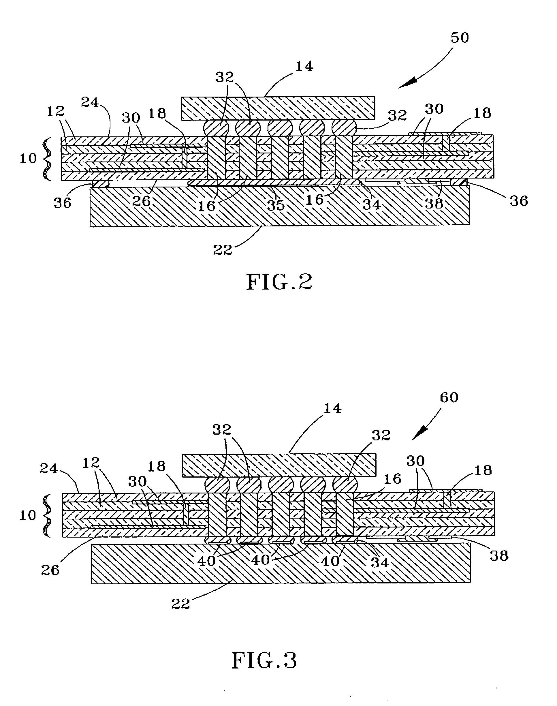 Thermal management of surface-mount circuit devices on laminate ceramic substrate