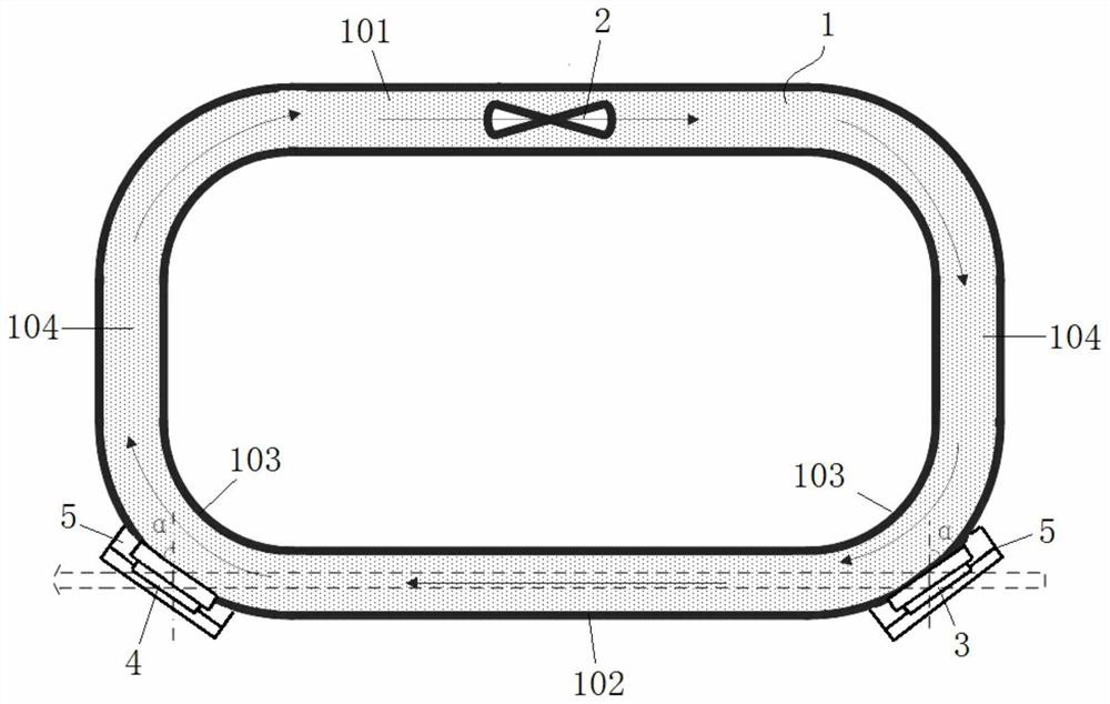 Closed-loop type flowing gas stimulated Raman scattering frequency conversion device