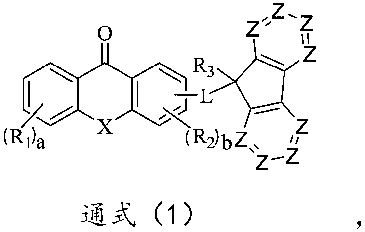 Compound taking ketone and fluorene as cores, and preparation method and application thereof