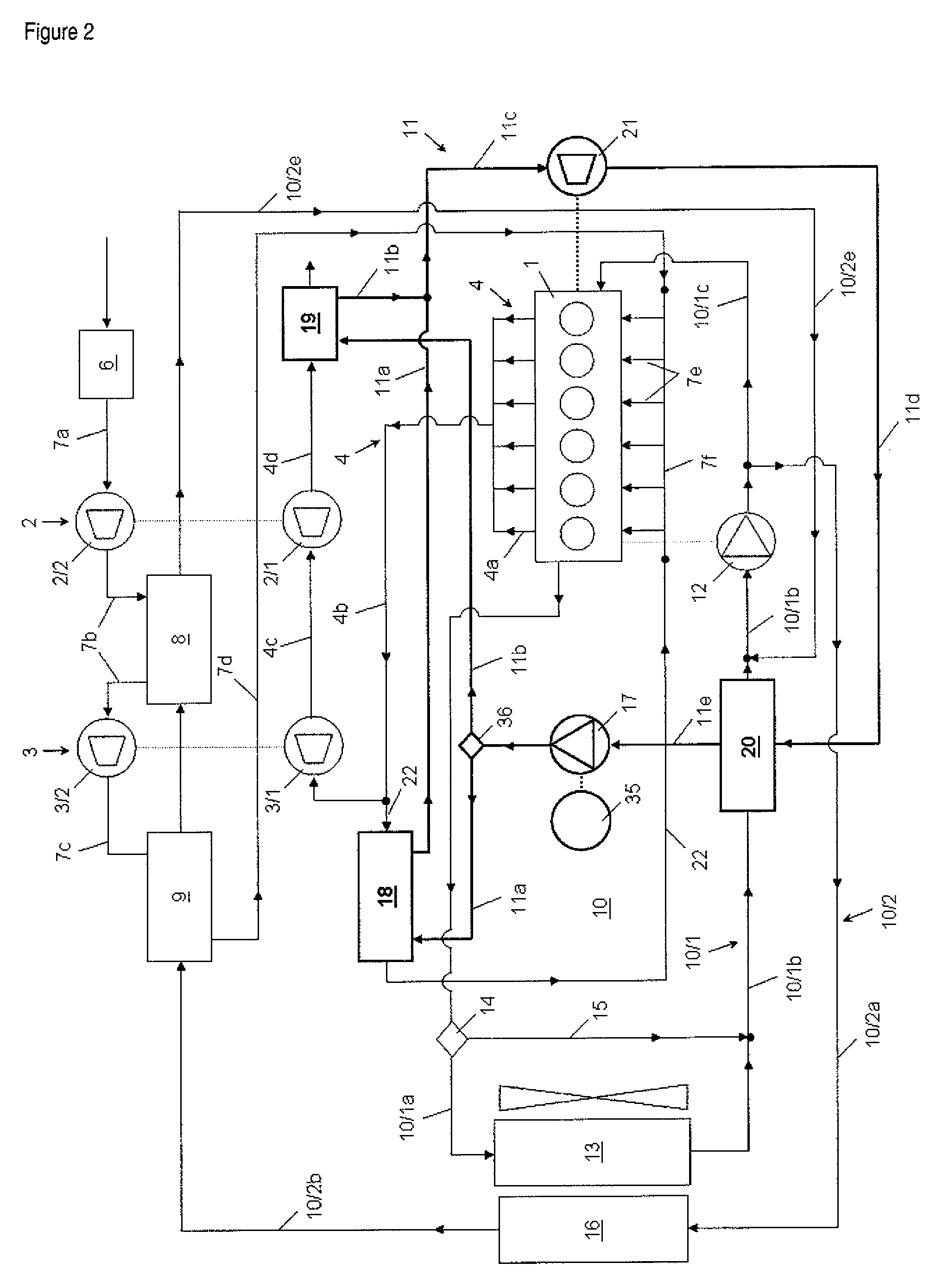 Drive unit with cooling circuit and separate heat recovery circuit