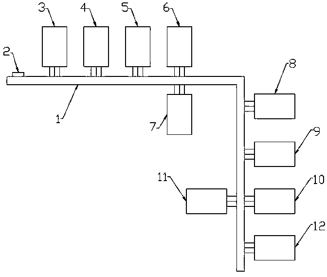 Automatic continuous production line for electronic detonators