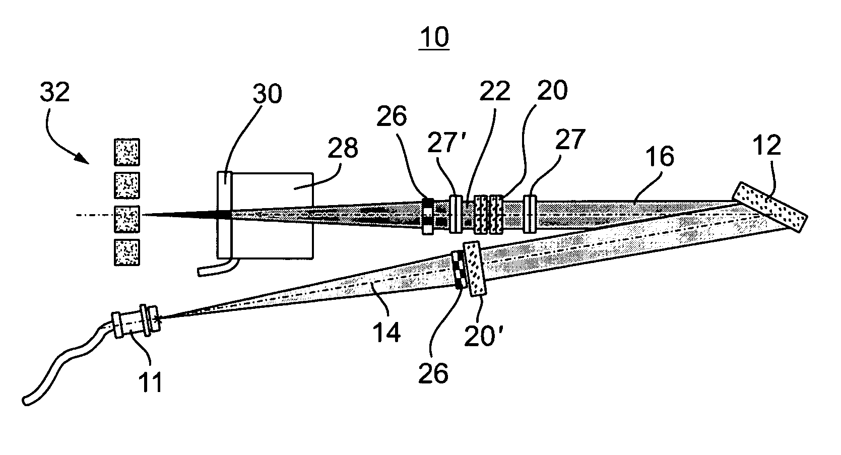 Crystal grating apparatus