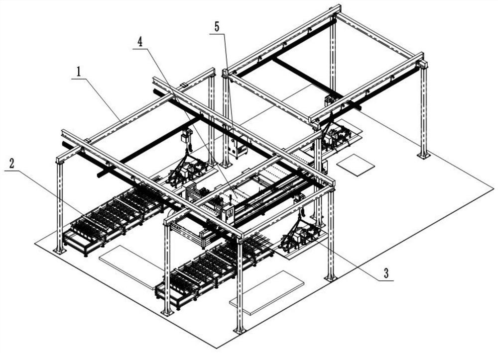 Fabricated building automatic assembly production line system