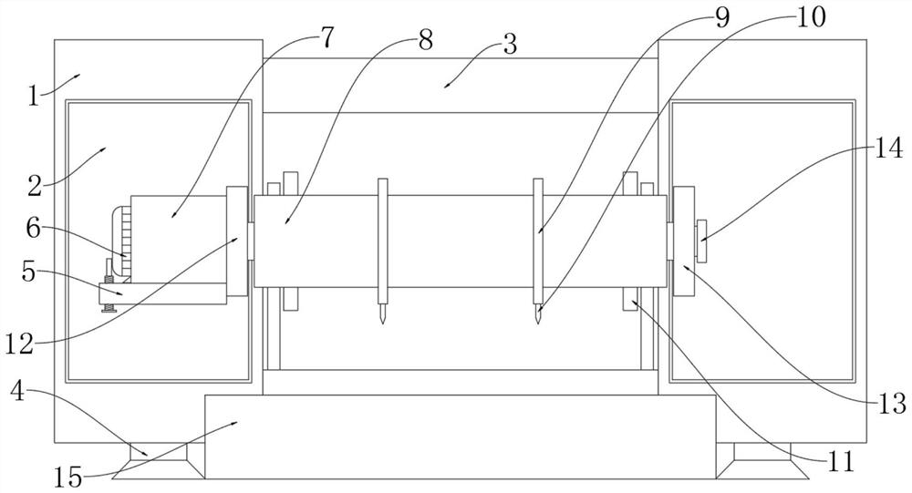 Roll separator for processing closed-hole adhesive base material