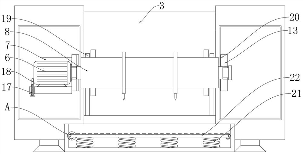 Roll separator for processing closed-hole adhesive base material