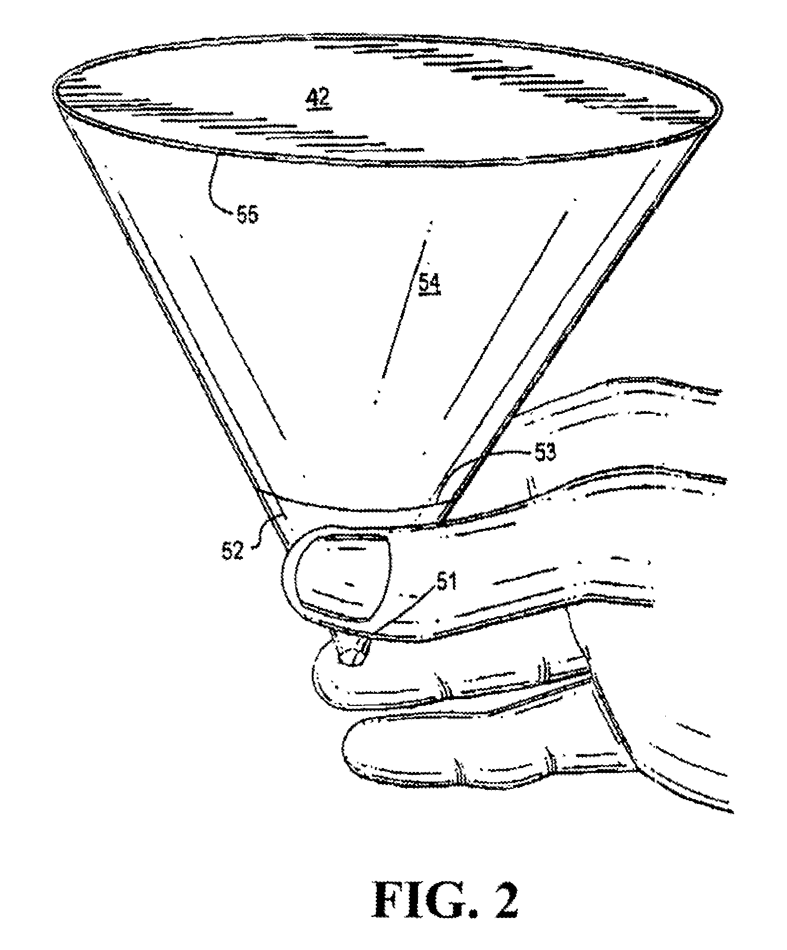 Easy-to-use conical container