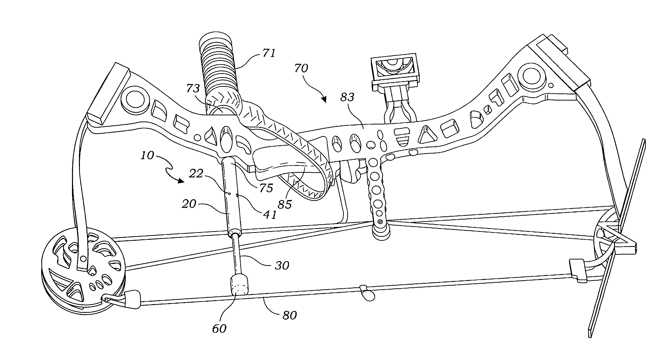 Bow string vibration suppressor