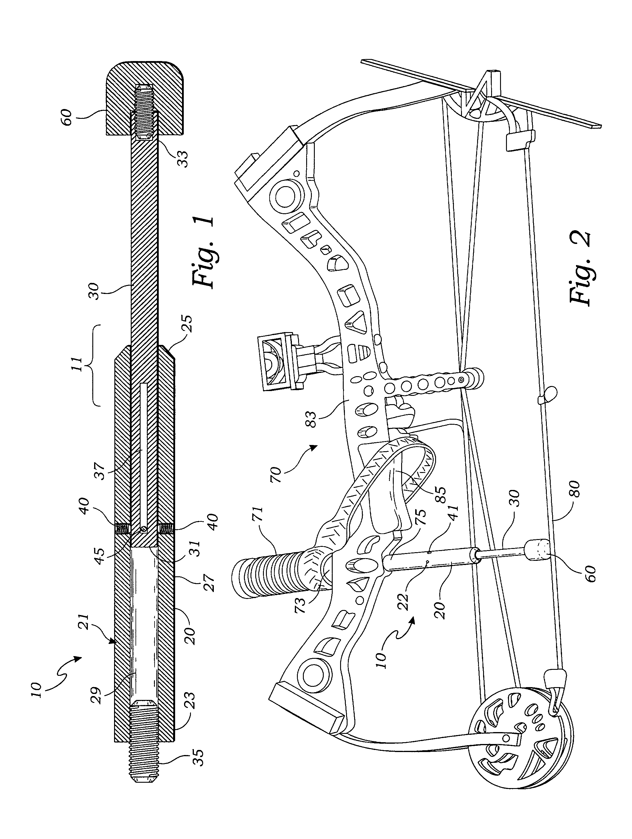 Bow string vibration suppressor