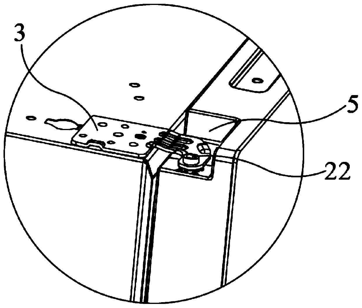 Hinge structure and refrigeration equipment