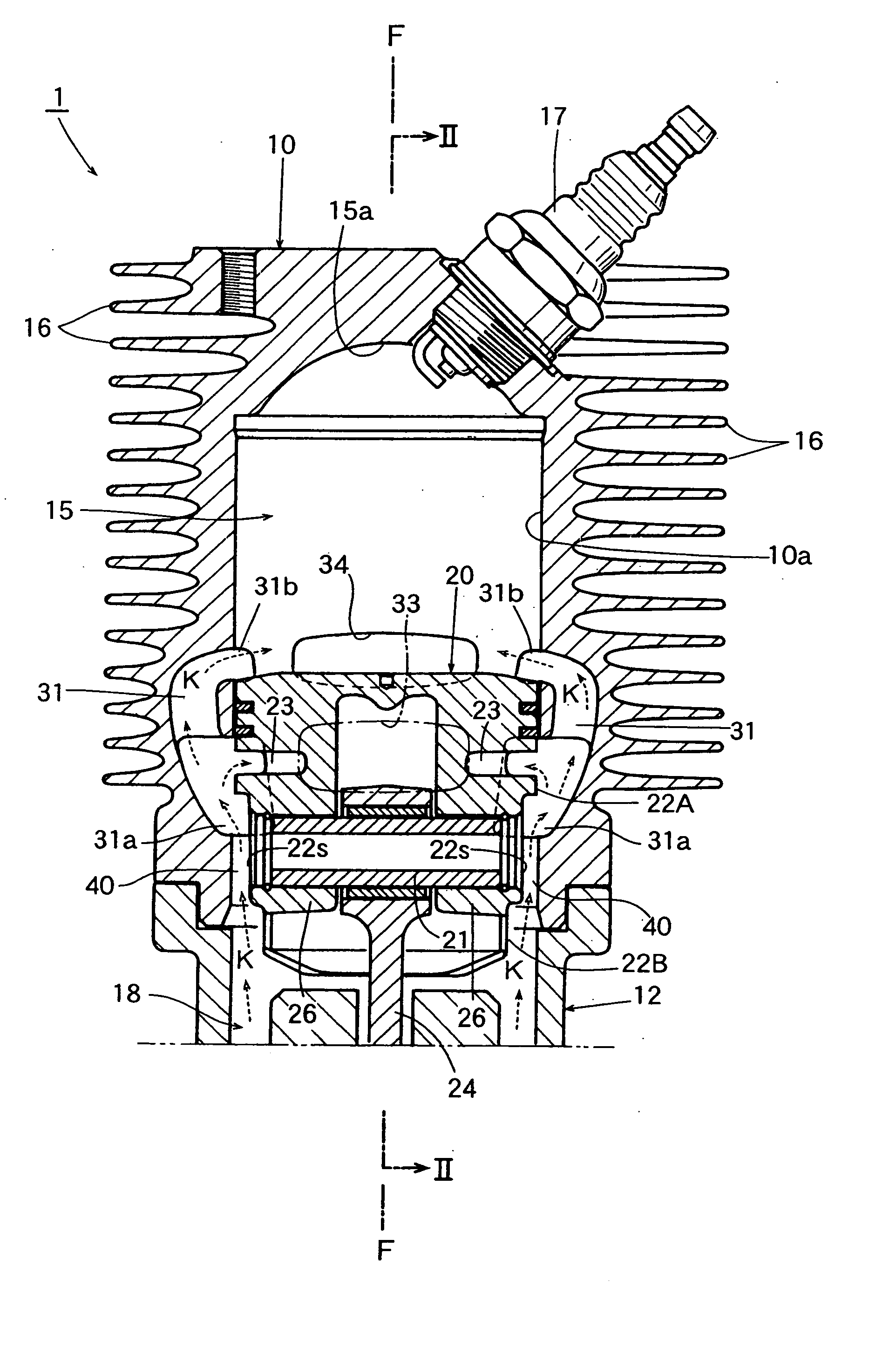 Two-stroke internal combustion engine