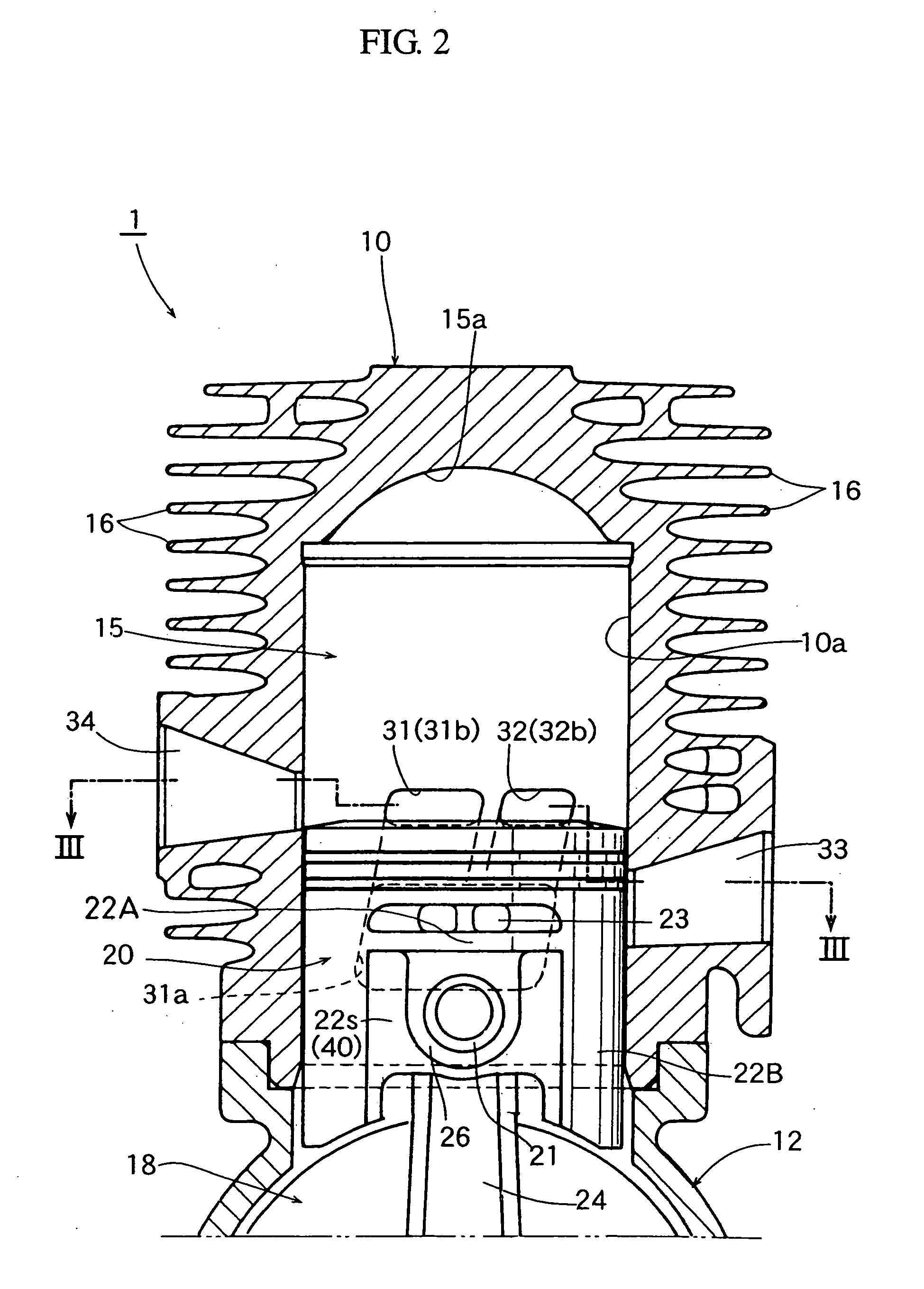 Two-stroke internal combustion engine