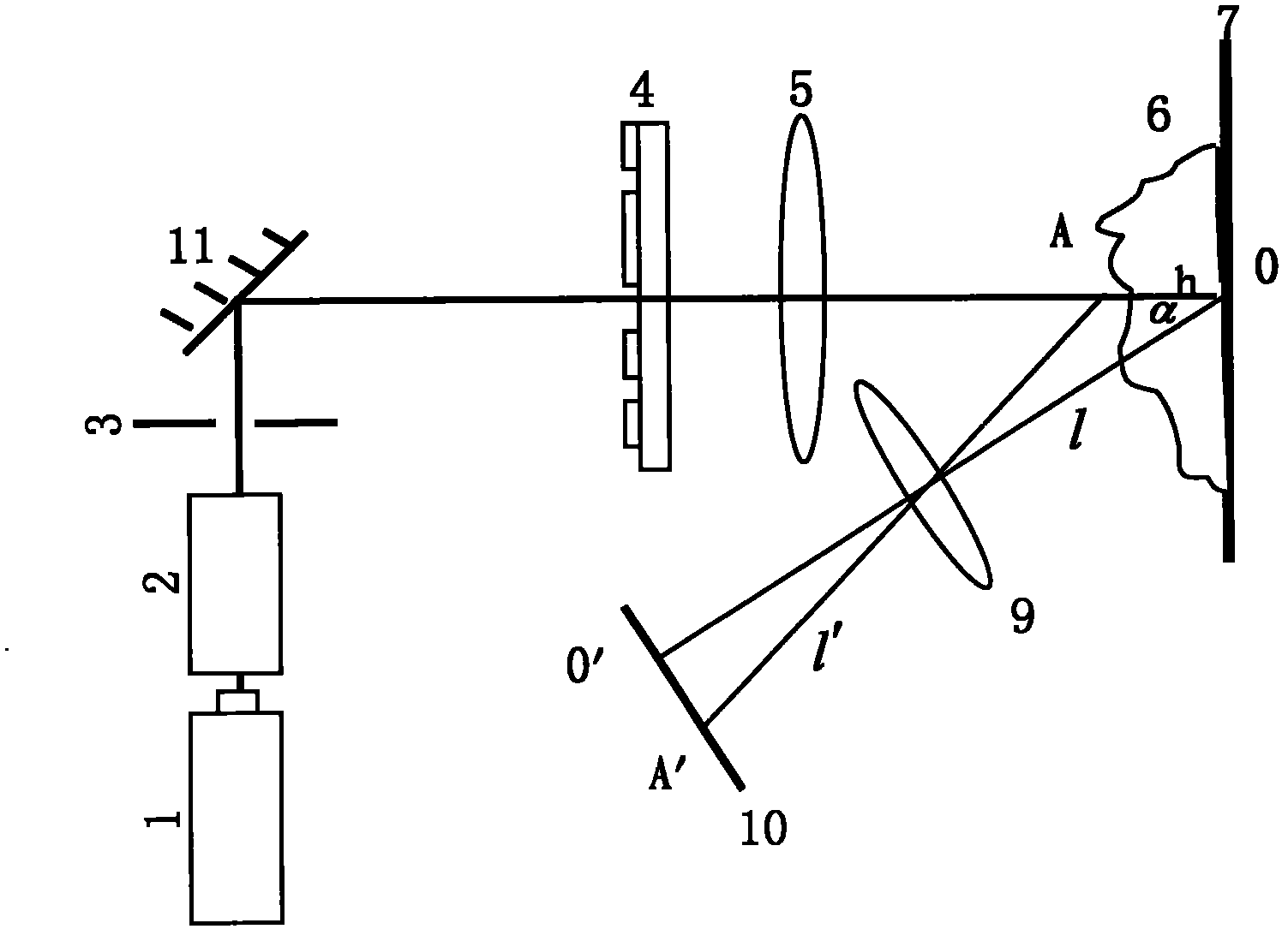 Three-dimensional surface topography measurement device based on one-dimensional Dammann grating