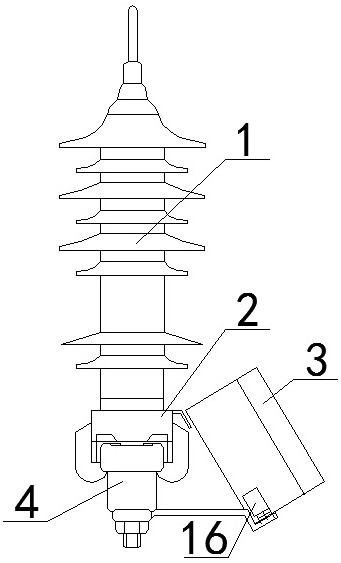 Multi-split lightning arrester with intelligent uploading function