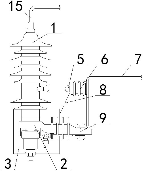 Multi-split lightning arrester with intelligent uploading function