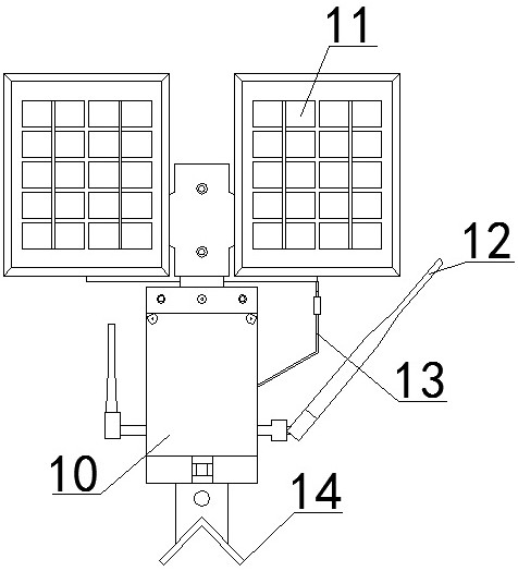 Multi-split lightning arrester with intelligent uploading function