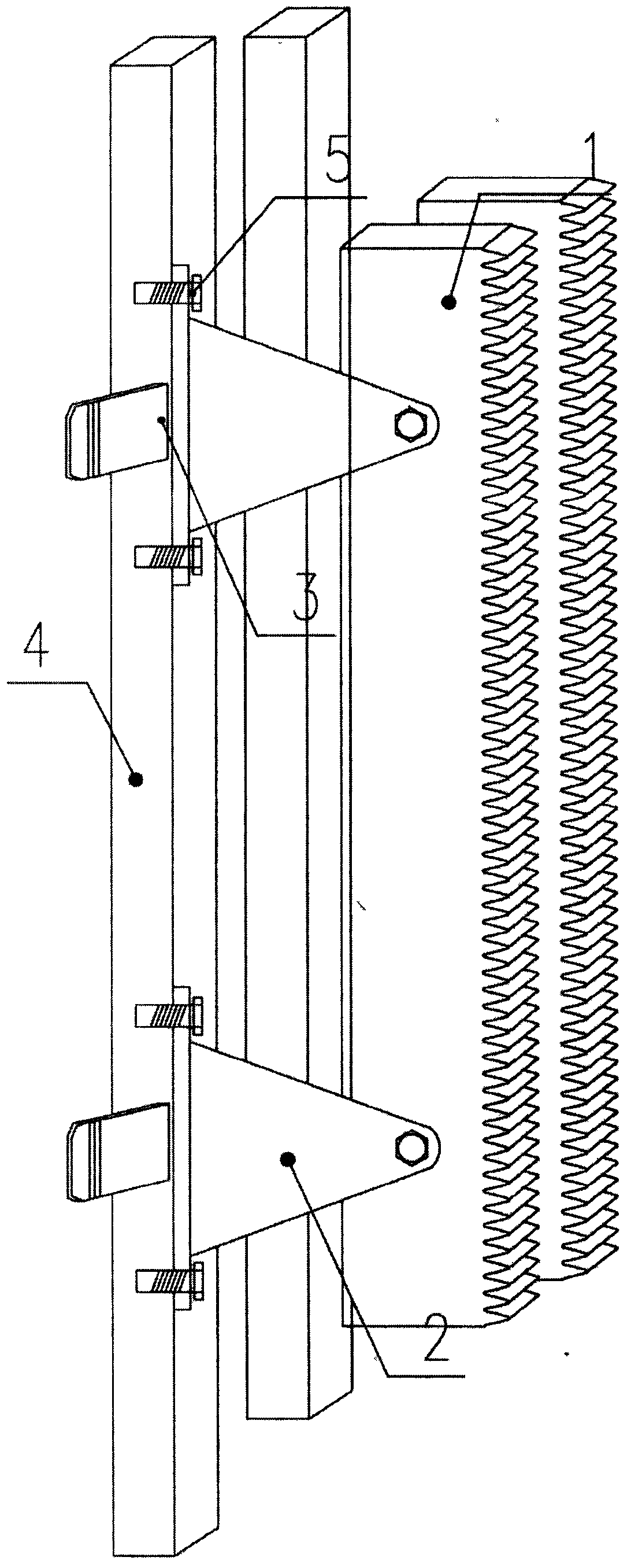 Double-rack rail type escape passage for multi-story building