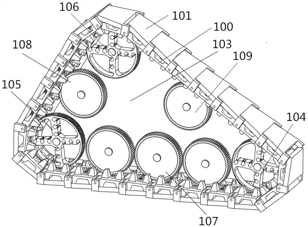 A double-layer crawler-type cargo climbing device and method for climbing stairs