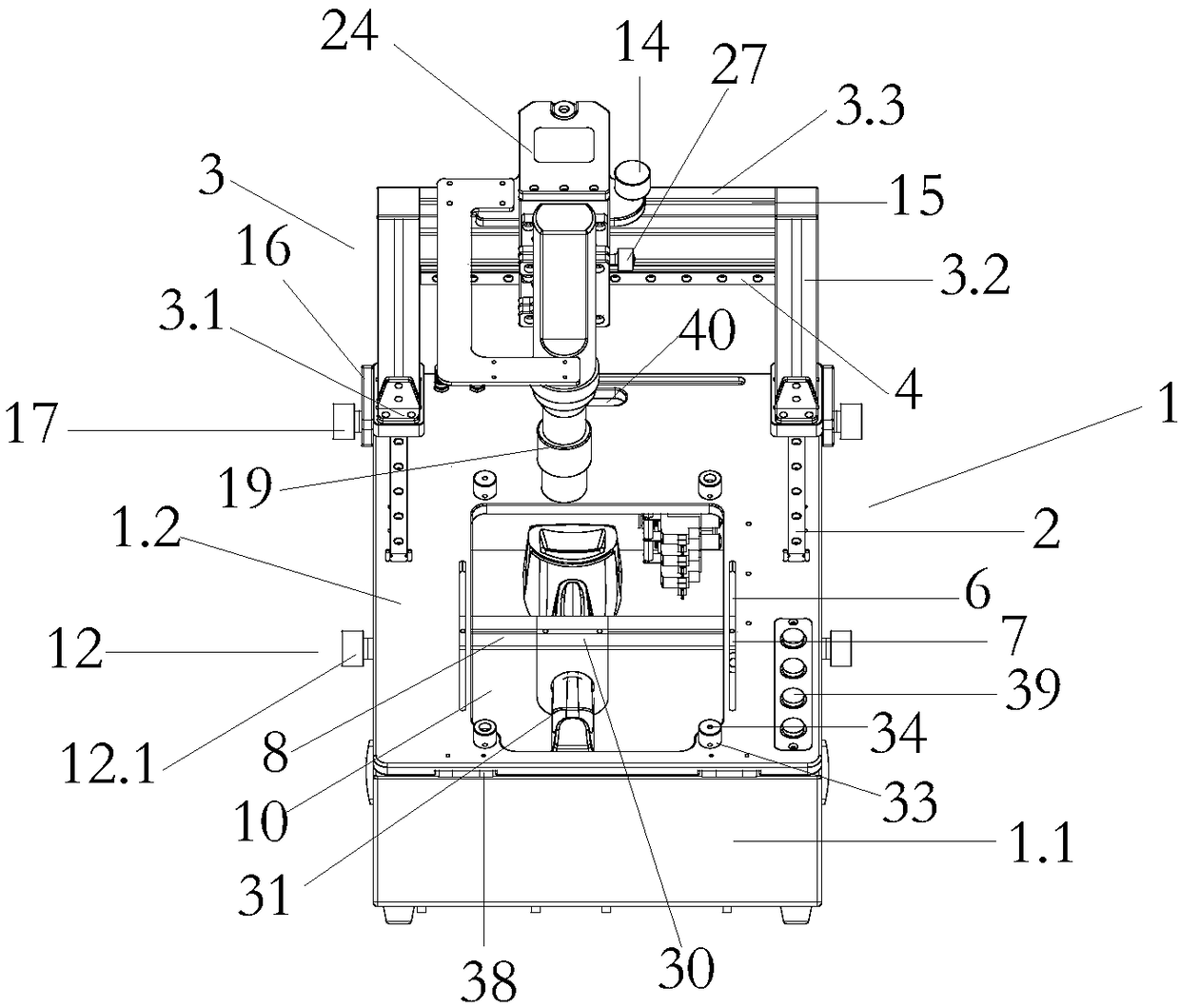 Detection and identification fixture compatible with different display panel bearing platforms