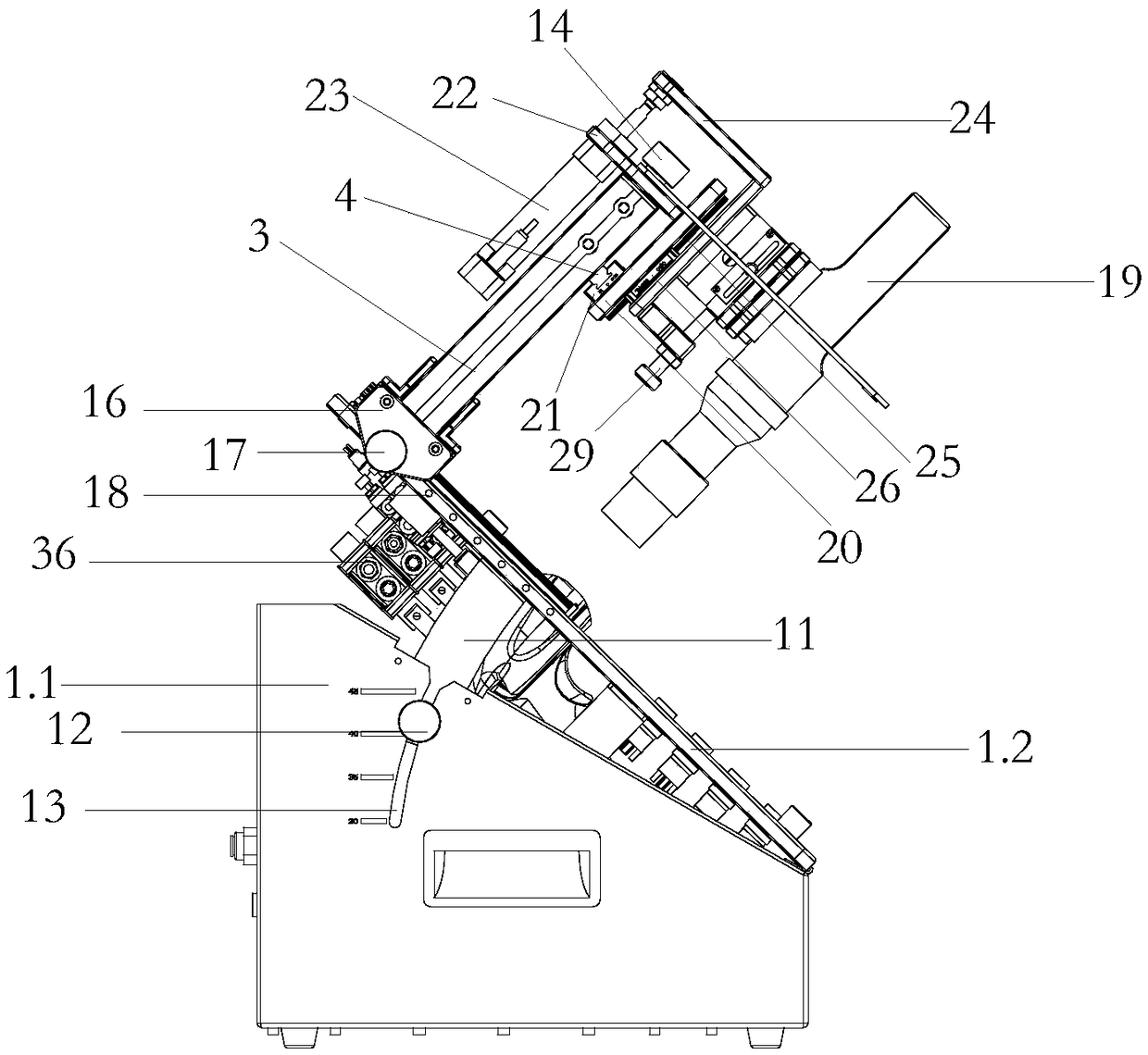 Detection and identification fixture compatible with different display panel bearing platforms