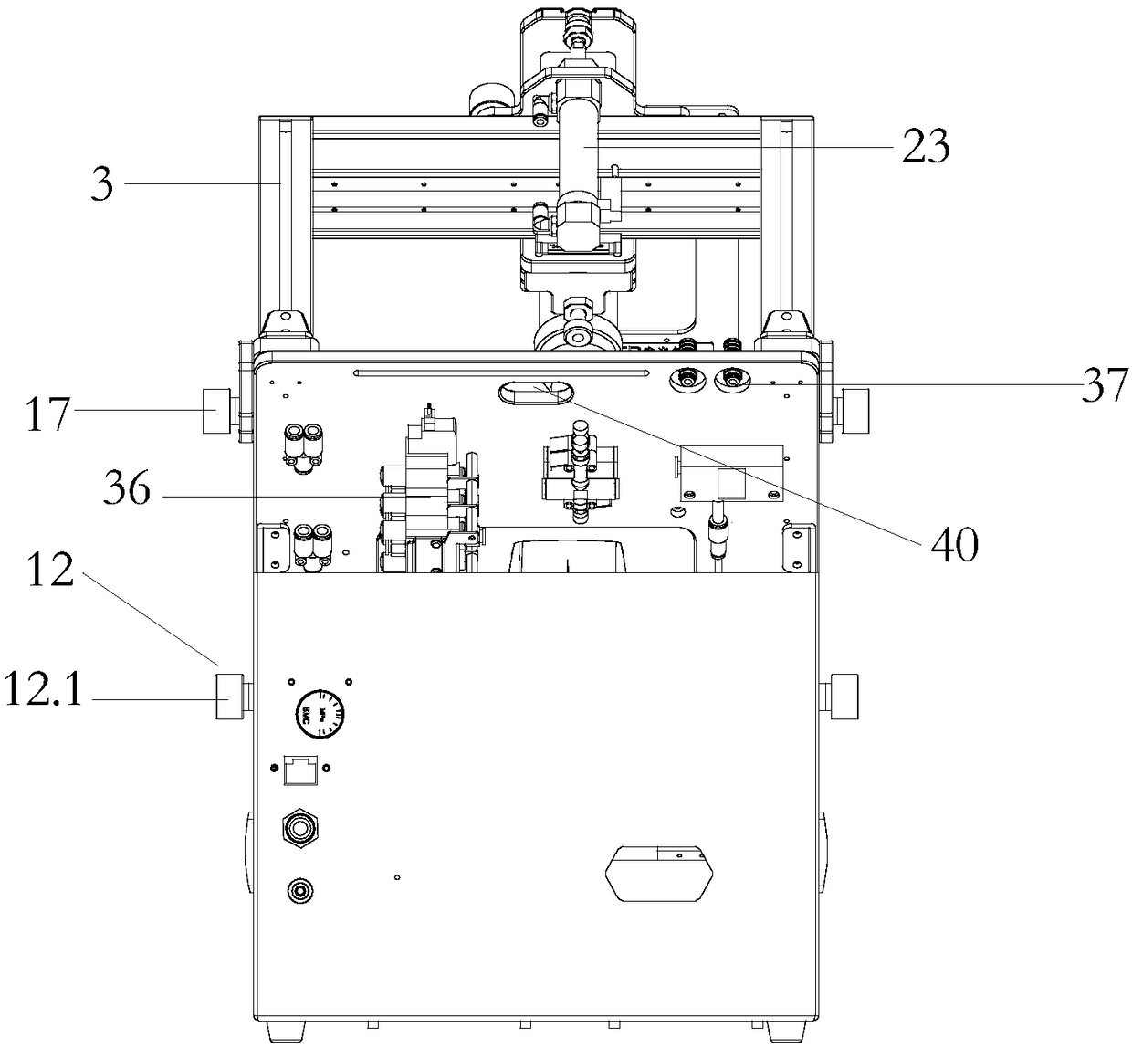 Detection and identification fixture compatible with different display panel bearing platforms