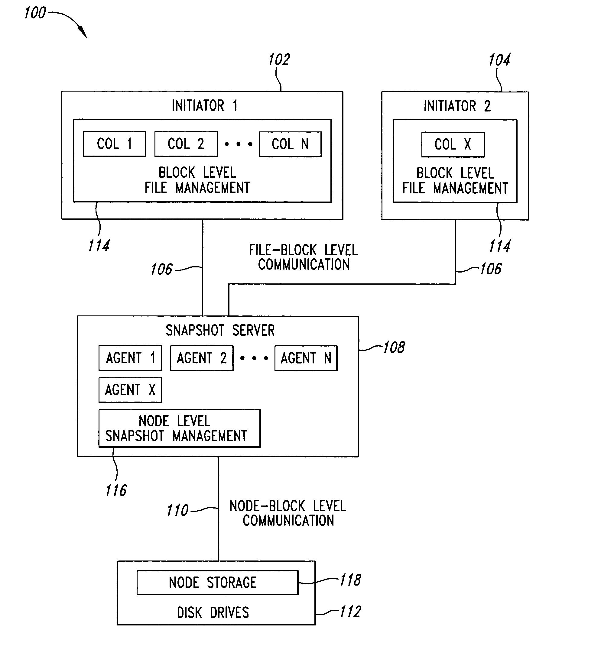 Block level data snapshot system and method