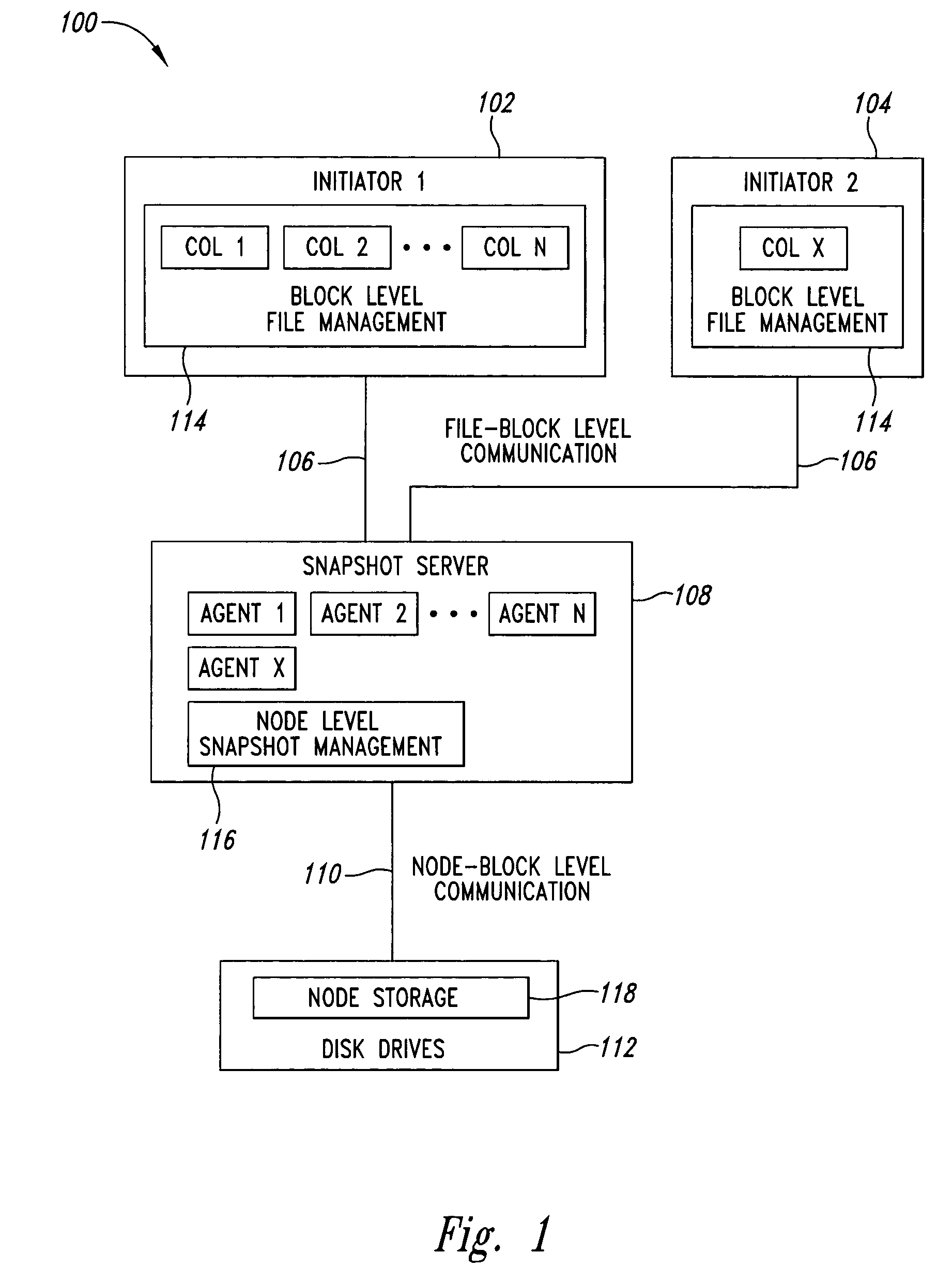 Block level data snapshot system and method