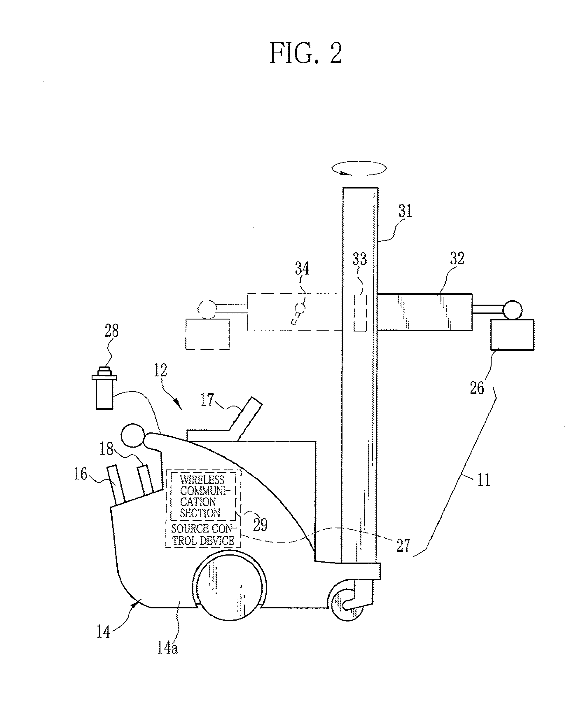 Portable radiation imaging apparatus and portable radiation imaging system