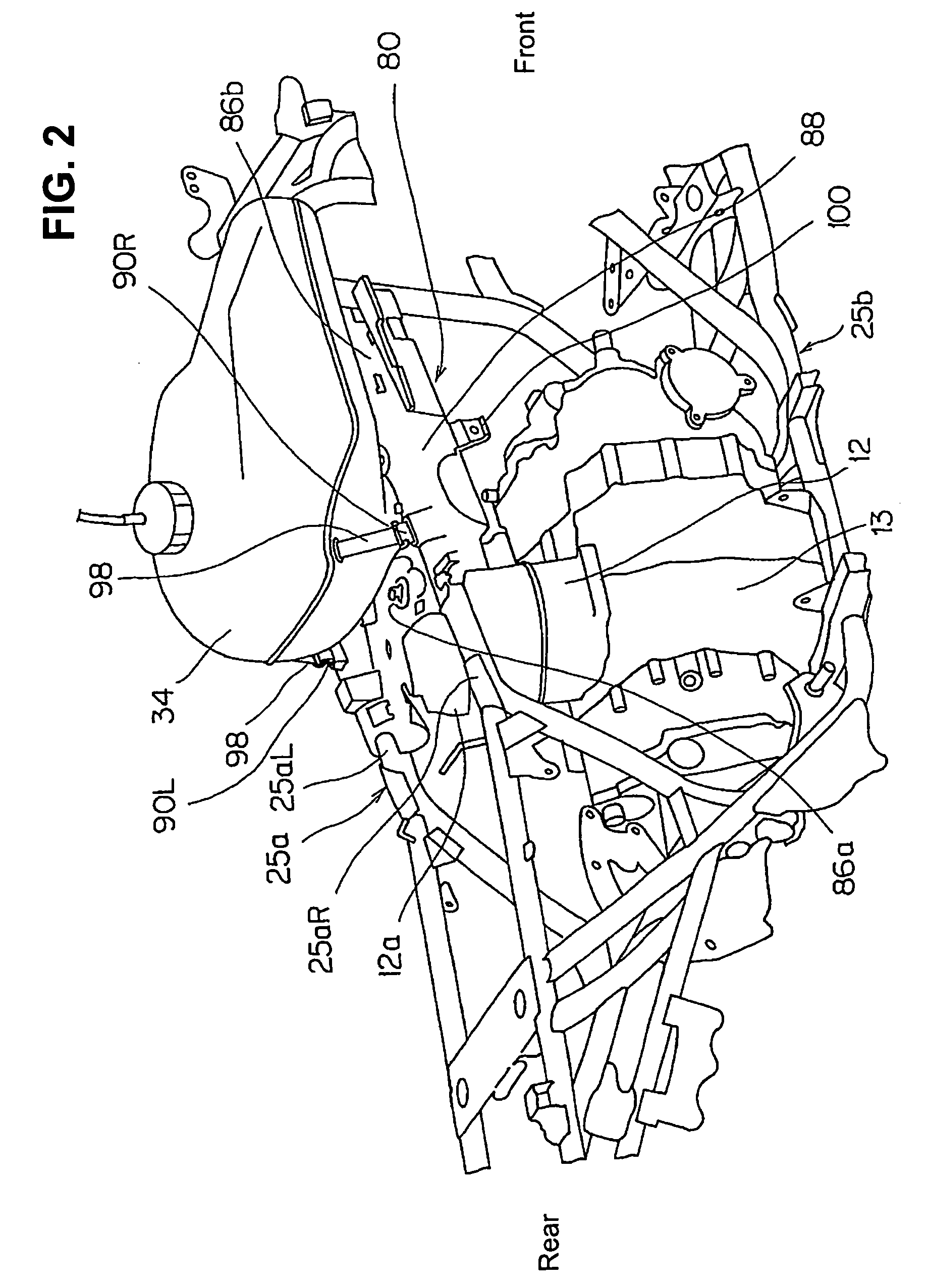 Combined heat shield and wire-holding structure for a saddle-type vehicle