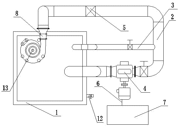 Experimental device for testing efficiency of water turbine for cooling tower