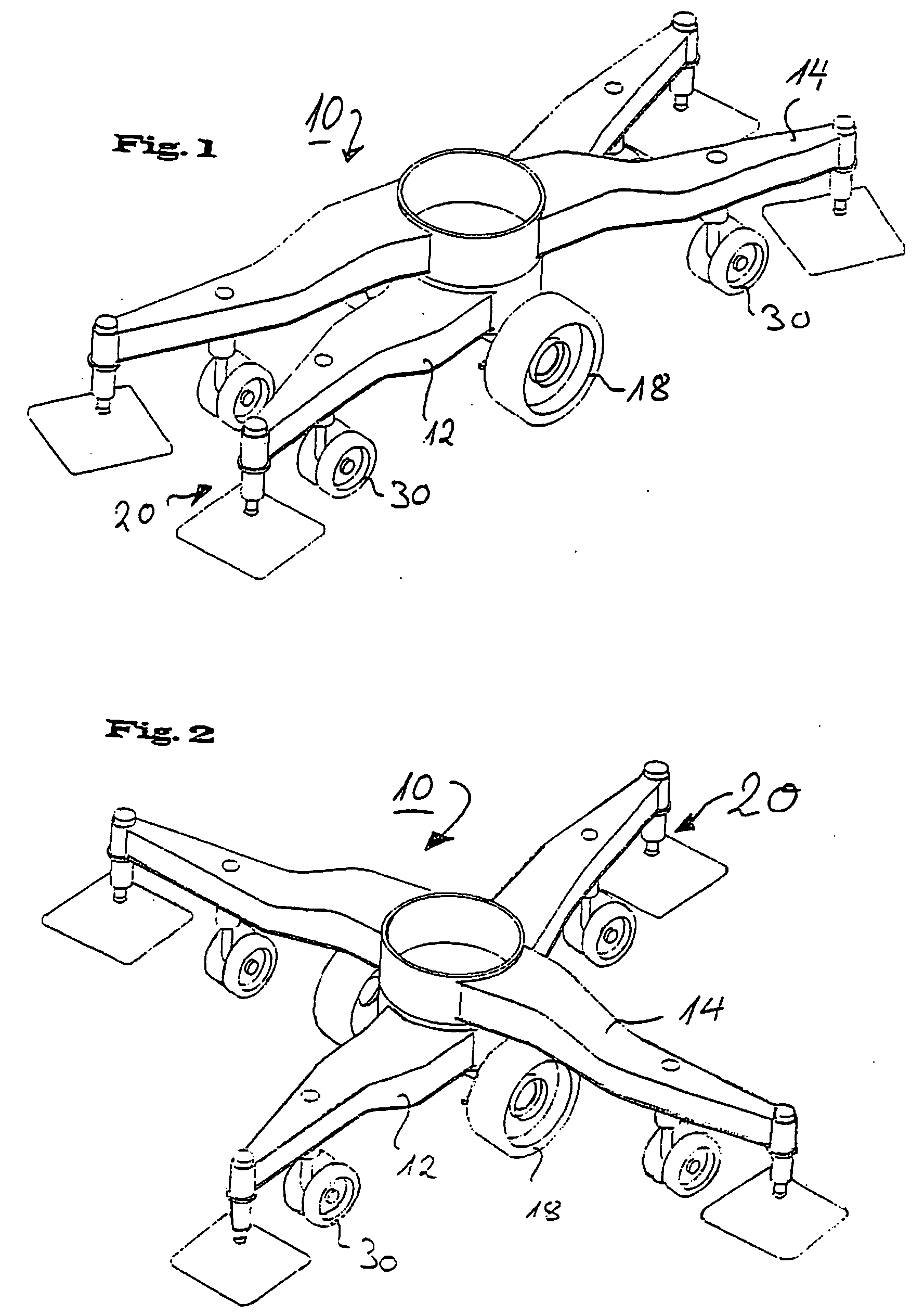 Travel unit for mobile machines