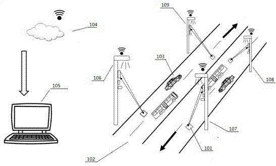 Detection and discrimination system for exhaust gas emission of vehicles based on intelligent lamp network