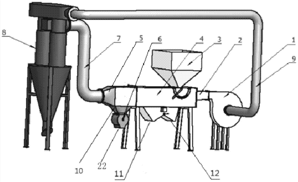 Tea seed grading winnowing machine