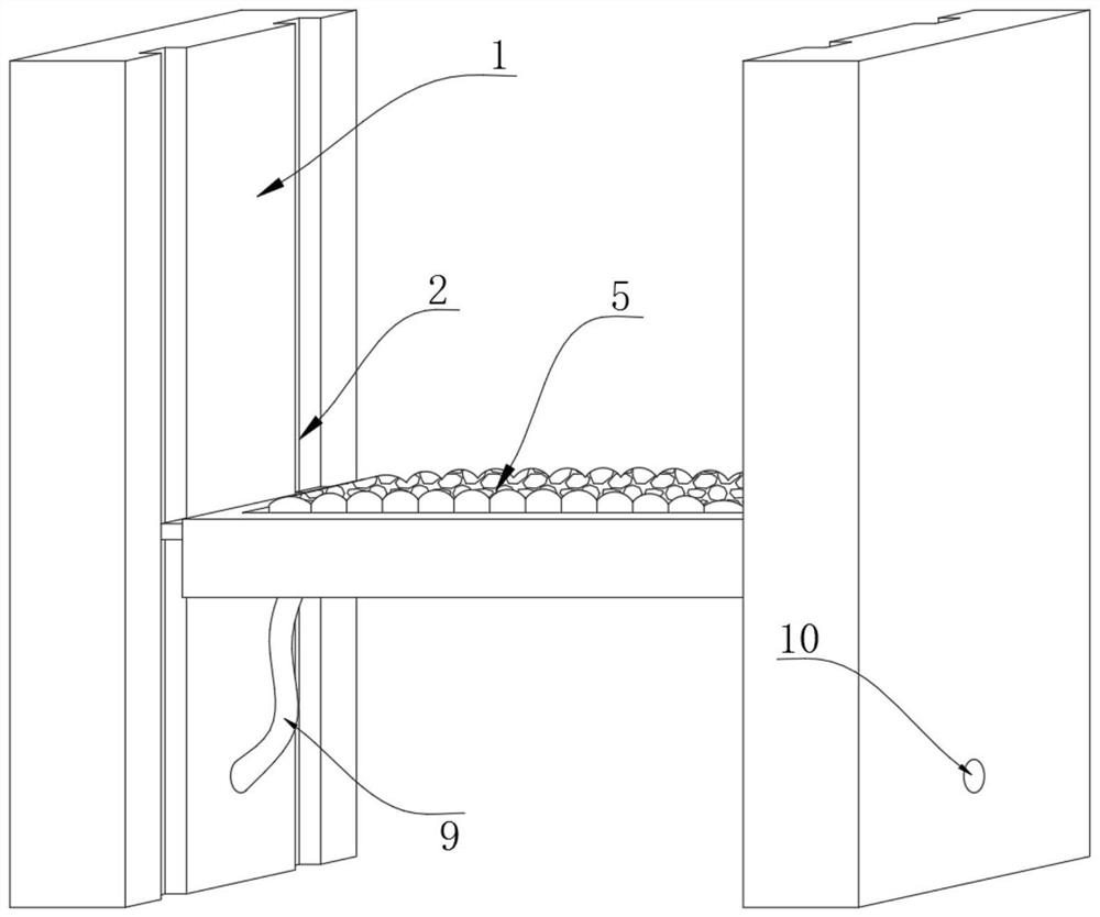 Temporary hull stabilization device for water conservancy river ship lock chamber